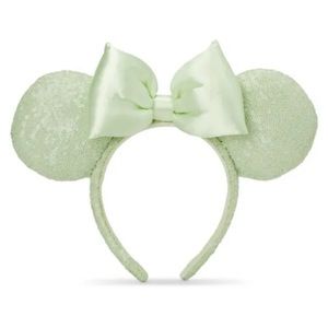 Mint Minnie Mouse Sequined Ear Headband